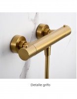 Grifería para ducha oro u oro rosa termostático - Genova de Imex