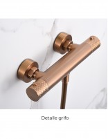 Grifería para ducha oro u oro rosa termostático - Genova de Imex