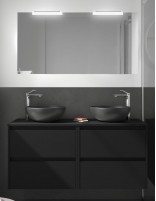 Conjunto mueble de baño suspendido black satin