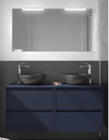 Conjunto mueble de baño suspendido blue satin