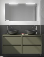 Conjunto mueble de baño suspendido green satin