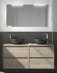 Conjunto mueble de baño suspendido modelo sobre encimera Noja de Salgar 2