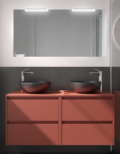 Conjunto mueble de baño suspendido red satin