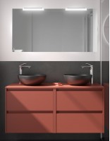 Conjunto mueble de baño suspendido red satin