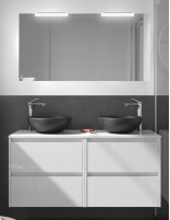 Conjunto mueble de baño suspendido white gloss