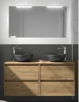 Conjunto mueble de baño suspendido modelo sobre encimera Noja de Salgar