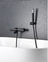 Grifería para bañera negra termostática  modelo  Genova de Imex