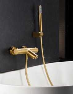 Grifería para bañera oro  termostática modelo Genova de Imex
