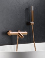 Grifería para bañera oro rosa termostática  modelo Genova de Imex