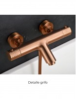 Grifería para bañera oro rosa termostática  modelo Genova de Imex