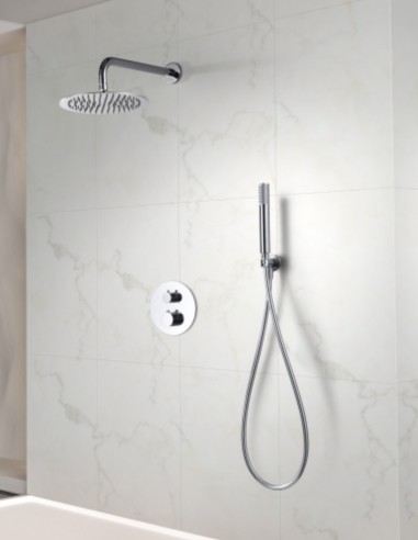 Conjunto ducha termostático empotrado - cromo GENOVA de Imex AMBIENTE