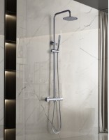 Barra de ducha cromo termostática modelo Génova de Imex