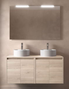 Mueble de baño Salgar 4 puertas modelo Noja de 120 cm. sobre encimera 2