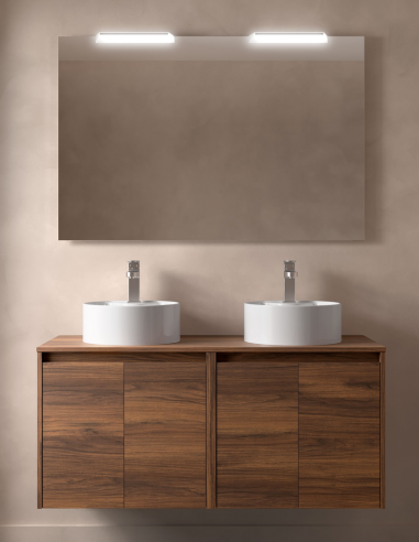 Mueble de baño Salgar 4 puertas nogal maya
