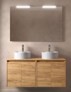 Mueble de baño Salgar 4 puertas modelo Noja de 120 cm. sobre encimera