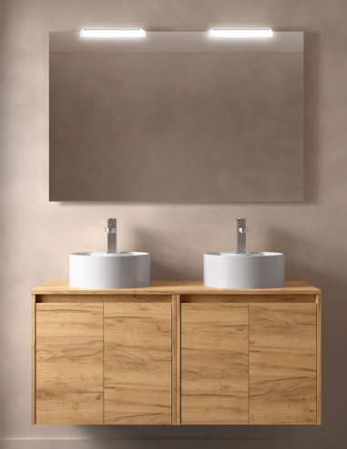 Mueble de baño Salgar 4 puertas modelo Noja de 120 cm. sobre encimera