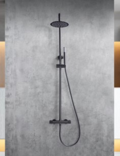 Barra de ducha termostática negra modelo Génova de Imex 2