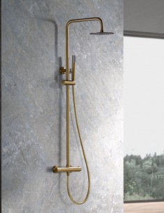 Barra de ducha termostática oro modelo Génova de Imex