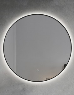 Espejo baño redondo negro LED modelo  Enzo de PyP