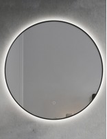 Espejo baño redondo negro LED modelo  Enzo de PyP