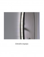 Espejo baño redondo negro LED modelo  Enzo de PyP detalle espejo