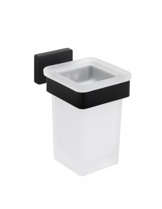 Portavasos pared negro modelo KUBE de PyP