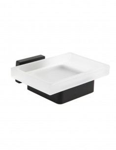 Jabonera pared NEGRO modelo KUBE de PyP