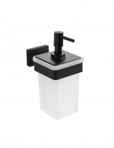 Dosificador jabón baño NEGRO modelo KUBE de PyP