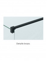 Mampara ducha 1 cristal fijo detalle