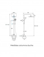 Columna para ducha - SAYRO CROMO de Aquassent croquis