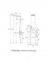 Columna de hidromasaje acero inoxidable de Aquassent - medidas modelo Dalia