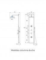 Columna de hidromasaje de Aquassent modelo TOUS - medidas