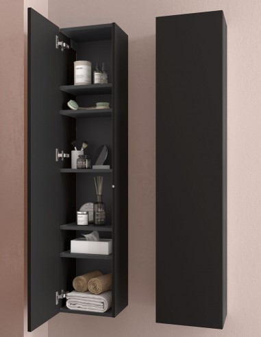 Columna baño madera acabado negro