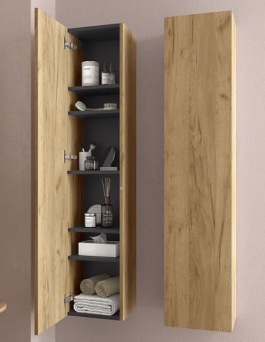 Columna baño madera acabado roble áfrica