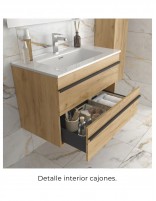 Mueble baño 120 suspendido detalle mueble