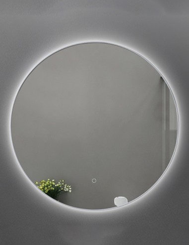 Espejo redondo blanco  LED modelo Enzo de PyP