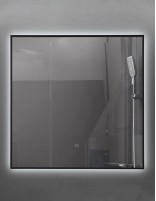 Espejo cuadrado negro LED modelo ENZO de PyP