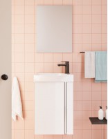 Mueble baño fondo reducido Royo blanco brillo