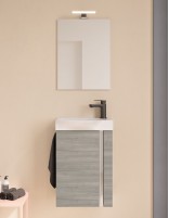 Mueble baño fondo reducido Royo gris arenado