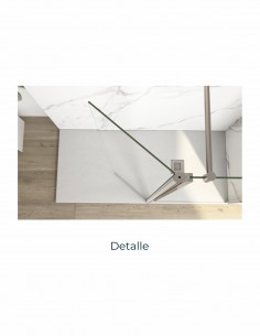 Mampara ducha abierta modelo VENICE fija y hoja abatible de Bathplus 2