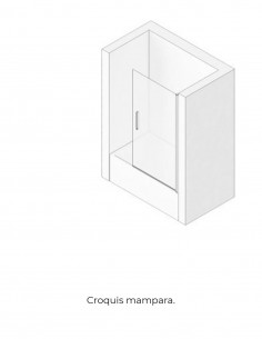 Mampara bañera una hoja abatible modelo QATAR de Bathplus 2