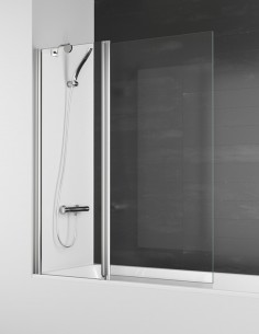 Mampara bañera perfil cromo modelo QATAR abatible de Bathplus