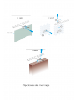 Montaje Aplique negro LED 60 cm - AC-364 NG de PyP