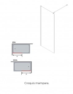 Mampara marco negro  modelo Arena de Kassandra 2