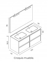 Mueble de baño Royo Sansa croquis