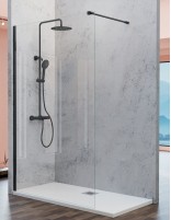 Panel fijo ducha negra modelo FRESH de Kassandra
