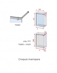 Mampara fija oro modelo SALOMON de Kassandra 2