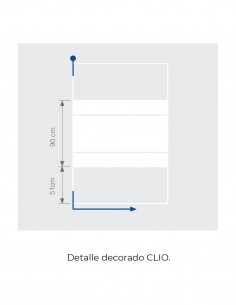 Mampara cristal fijo + abatible perfil plata Polaris de Kassandra 2