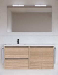 Mueble de baño Royo Sansa modelo con lavabo desplazado de 2 cajones + 2 puertas