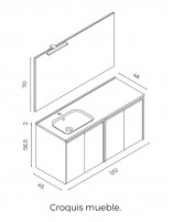 Mueble de baño Sansa Royo croquis